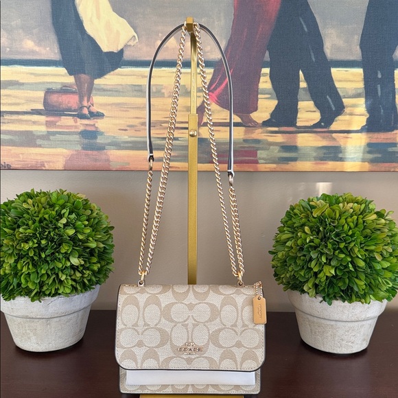 COACH MINI KLARE C9946 SIGNATURE CANVAS CROSSBODY BAG 🌟EUC🌟 - Picture 5 of 17